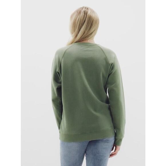 Thread & Supply Women's Green Jaime Crew Neck Long Sleeves Sweatshirt Size Large - Picture 3 of 7